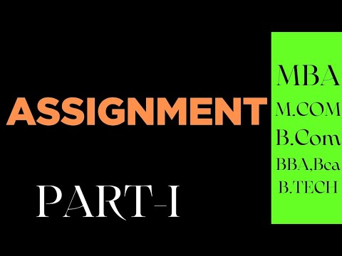 Assignment Part I Youtube