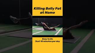 Killing belly fat exercise at home #shorts