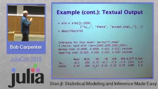 Bob Carpenter: Stan.jl - Statistical Modeling and Inference Made Easy