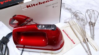 KitchenAid手持打蛋機開箱測評，kitchenaid HAND MIXER 9SPEED開封レビュー，淡奶油到底怎么打发最佳现场测评