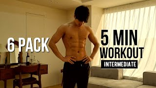 5 MIN SIXPACK ABS WORKOUT (No Equipment | Top 8 ABS) 5분 식스팩 복근 운동 (장비없음) TOP8