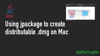 Using jpackage to build distributable dmg image