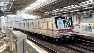 【あと数年で引退】東京メトロ 8000系8110F   各駅停車 押上行き　東急田園都市線 宮前平駅　到着〜発車