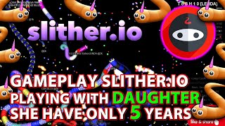 PLAYING WITH DAUGHTER SHE HAVE ONLY FIVE YEARS VIDEO FULL EPIC GAMEPLAY SLITHERIO