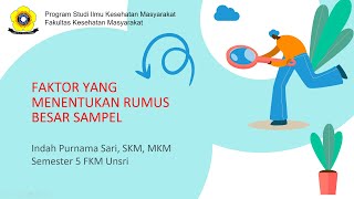 FAKTOR PENENTU BESAR SAMPEL DAN KOMPONEN BESAR SAMPEL DALAM JURNAL