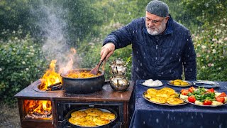 Traditional Turkish Village Cooking on Wood Fire 🔥 | No Talking | Pure Rural Life