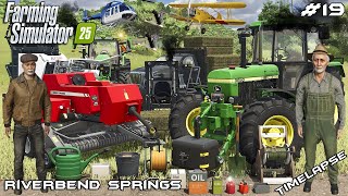 BALING \u0026 TRANSPORTING SMALL SQUARE BALES | Animals on RIVERBEND | Farming Simulator 25 | Episode 19