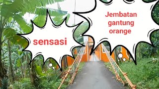 Sensasi Jembatan Gantung Orange, Depok