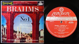 1E/1E 初回 1959年 London【ED1】CS 6110 ブラームス 交響曲第1番 ハ短調 作品68 ヨーゼフ・クリップス指揮 ウィーン・フィル Decca SXL(Stereo)未発売