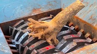 Shredder vs Heavy Wood, Metal cylinder! Extreme metal shredder