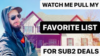 Best List for Finding SUB2 Deals using PropStream