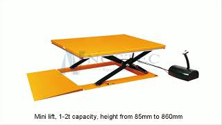 small hydraulic mini scissor lift table for warehouse