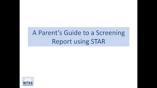 A Family's Guide to a Screening Report