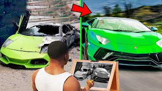 Franklin Uses Magical Painting To Repair Lamborghini In Gta V ! GTA 5 new