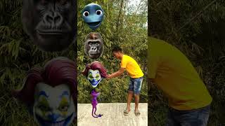 Frog Joker Gorilla and Red Dame,VfxMagic Video | #youtubeshorts #magicshots#vfxshorts