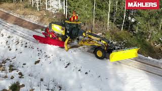 Komatsu GD675-7 Motor Grader with Mählers side plow