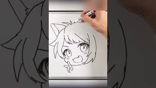 【すとぷり】10ステップで描く。莉犬くんの描き方。　#Shorts