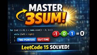 Master the 3Sum Problem | Two Pointer Technique | LeetCode 15 | C++