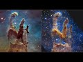 នេះជារូបភាពដ៏អស្ចារ្យនៃ pillars of creation ថតដោយ james webb