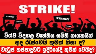 විශ්ව විද්‍යාල වෘත්තීය සමිති නායකයින් අද රැස්වෙයි කුමක් නිසා ද වැටුප් කප්පාදුවට ඉදිරියේදි කුමක් වෙයි