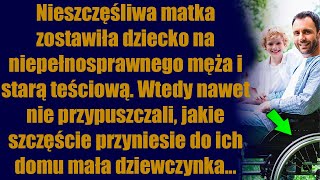 Nieszczęśliwa matka zostawiła dziecko na niepełnosprawnego męża i starą teściową. Wtedy nawet...