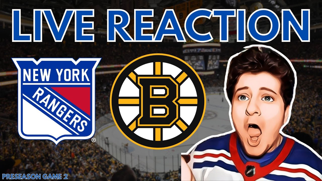 Rangers Live Fan Reaction - Rangers Vs Bruins (Preseason) - YouTube