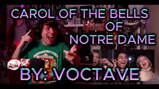 FLAWLESS MASHUP!!!!!!!!!!! Blind reaction to Voctave - Carol of the Bells of Notre Dame