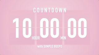 10 Hour Countdown Timer ๐ธ Flip Clock with Simple Beeps ๐