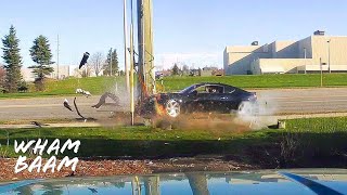 Street Racer LOSES CONTROL at High Speed and SMASHES Into Power Pole! | Dashcam Stories 115