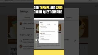 Add themes and send Online questionnaire in GOOGLE Forms