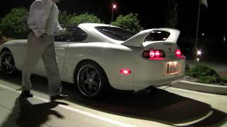 750 HP Twin Turbo Toyota Supra Start Up, LOUD Revs and Acceleration