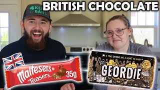 Weird British Chocolate Taste Test! *brits eat this!?*