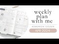 hobonichi cousin planner | weekly plan with me | apr 2024