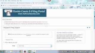 Florida Courts E-Filing Portal - Request Support