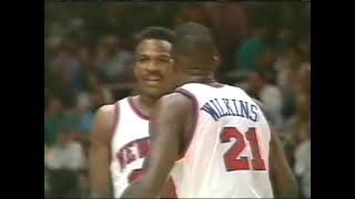 NBA Playoffs 1992 Game 3 New York Knicks vs. Chicago Bulls Patrick Ewing vs. Michael Jordan