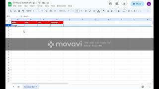 Google Sheet Auto border Trik