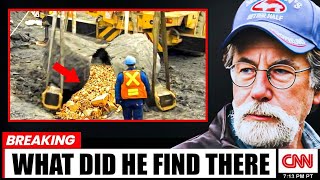 Excavator Breaks Through Rock, Revealing a Shocking Discovery by Miners!