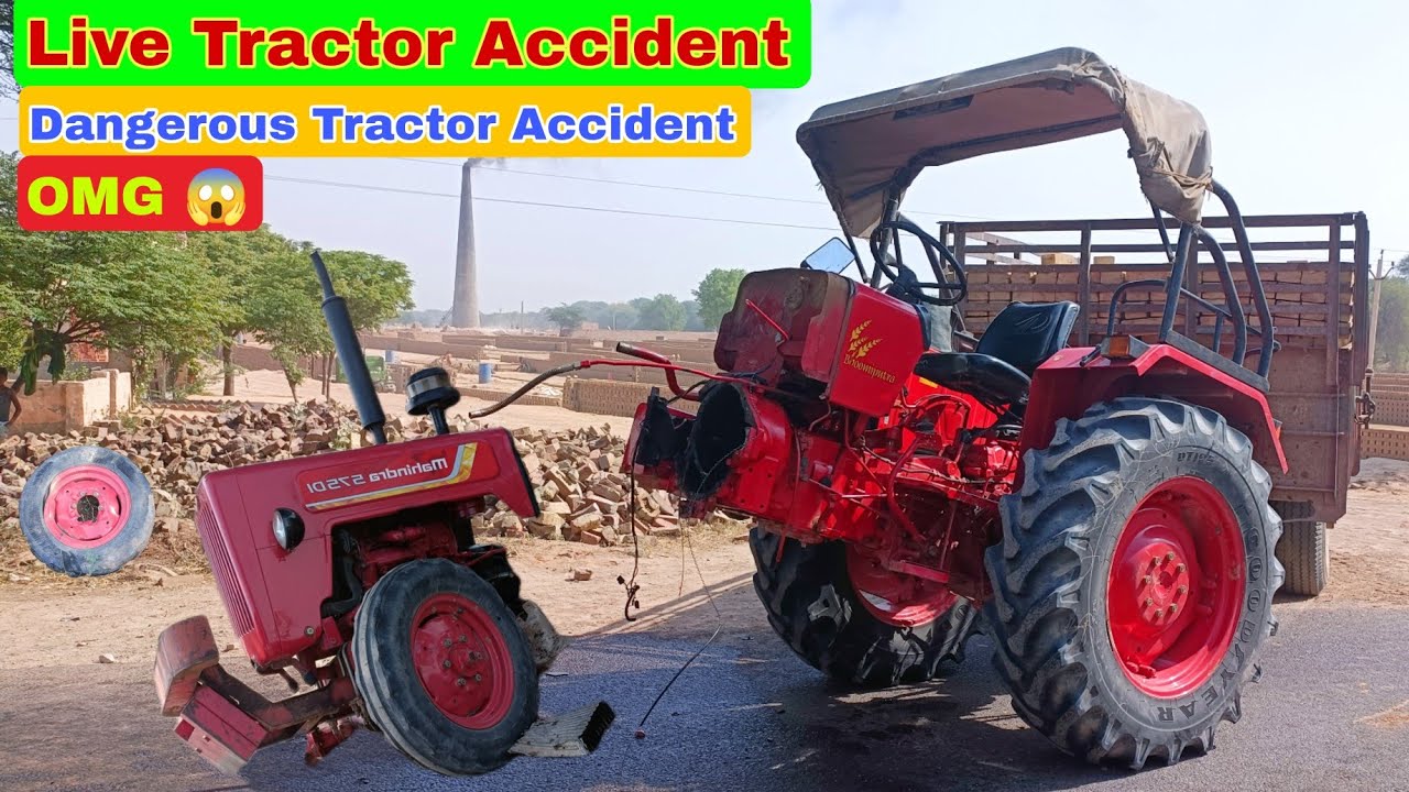 Live Tractor Accident Dangerous Tractor Trolley Accident Omg 亞