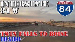 I-84 West - Twin Falls to Downtown Boise - Idaho - 4K Highway Drive