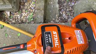 Stihl AP200 battery usage with the HSA86 hedge cutter