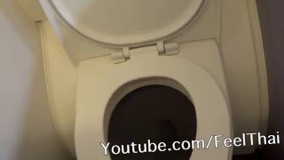 วิธีใช้ห้องน้ำเครื่องบิน แอร์บัส A380 toilet review Thai Airways