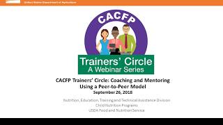 CACFP Trainers’ Circle: Coaching and Mentoring