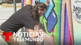 Artista realiza grafitis para reafirmar la identidad nacional en Venezuela | Noticias Telemundo