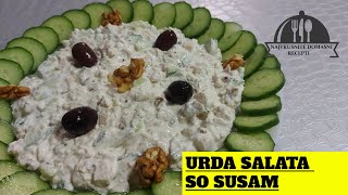 URDA SALATA SO SUSAM - УРДА САЛАТА СО СУСАМ #urda #izvarka #sirenje #salata #susam #jatki #recept