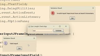 Get User Input From a JTextField and Validate it Using Java (GUI JFrame)