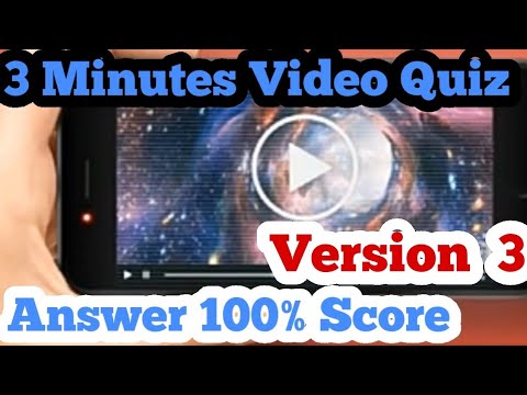 3 Minutes Video Quiz Answers Youtube