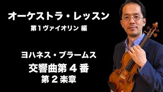 オーケストラ・レッスン - ブラームス作曲、交響曲第4番　第2楽章（第1ヴァイオリン）