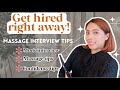 Mock Massage Therapy Interview | massage interview tips to get hired at a spa right away!