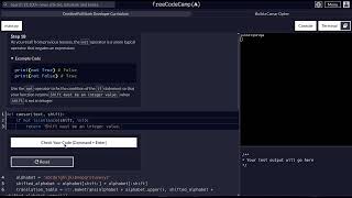 FreeCodeCamp - Python Project - Step 18 of 25 - Caesar Cipher