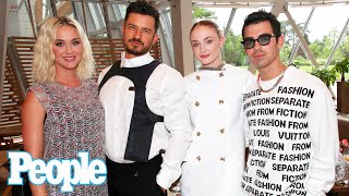 Katy Perry, Orlando Bloom, Sophie Turner & Joe Jonas pose together at Louis Vuitton Event | PEOPLE